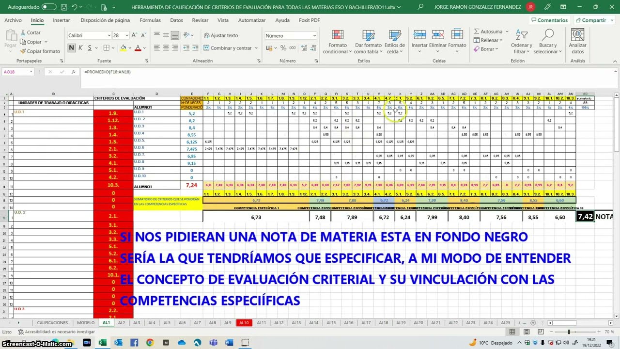 CALIFICAR CRITERIOS DE EVALUACIÓN LOMLOE TODAS LAS MATERIAS ESO Y BACHILLERATO (ACTUALIZADO 2024)