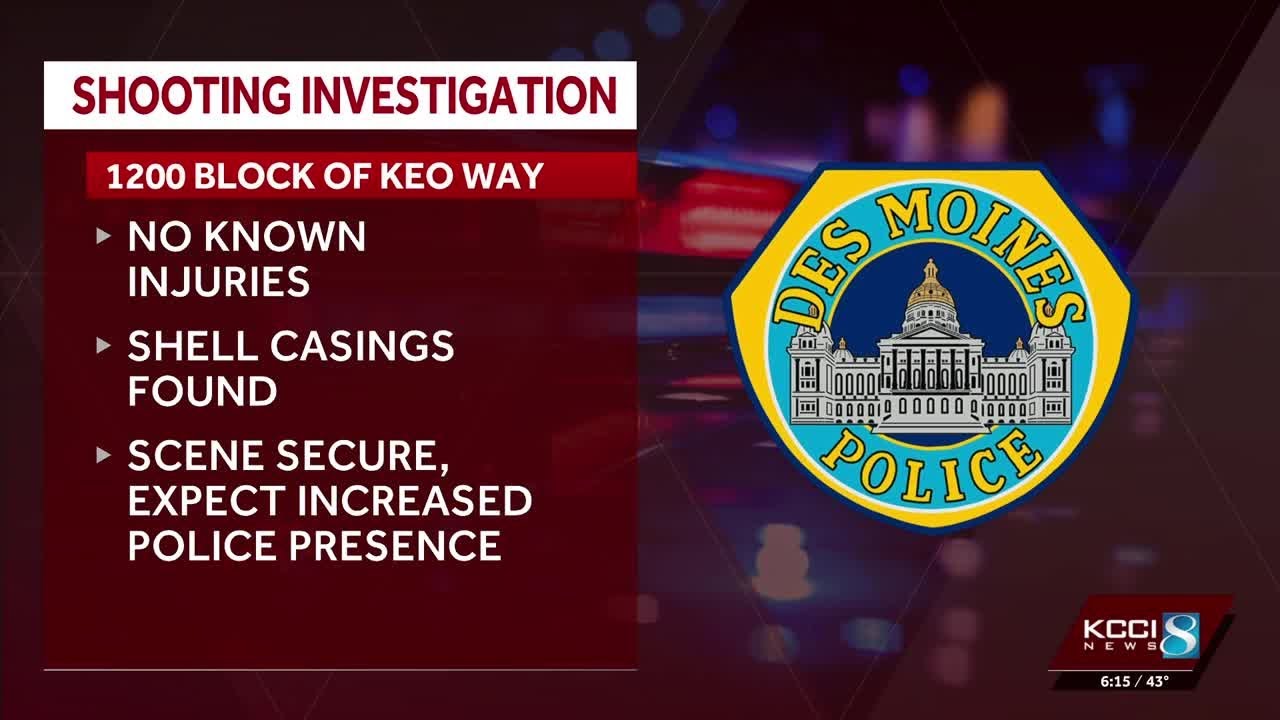 Des Moines Police investigate shots fired incident in Downtown Des Moines