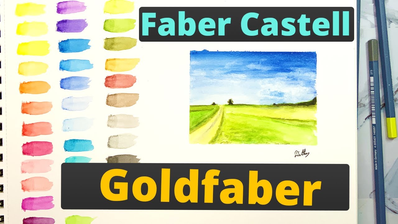 Faber Castell Goldfaber watercolor pencils - great alternative to Albrecht Dürer watercolor pencils