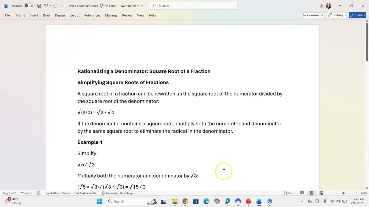Unit 4 Algebra Notes