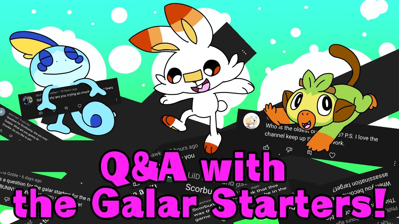 Q&A with the Galar Starters! - The Grookey Scorbunny and Sobble Show