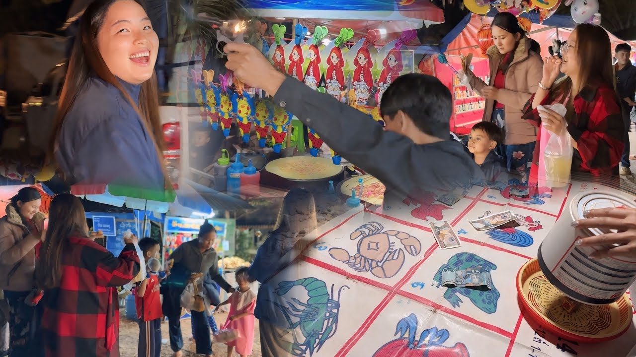 เป็นครั้งแรกที่น้องฟาร์มสาวเผ่าอิวเมี่ยน เที่ยวงานบุญแบบนี้ตื่นเต้นมาก