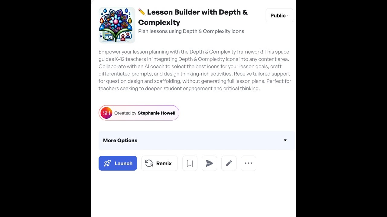 ✏️ Lesson Builder with Depth & Complexity