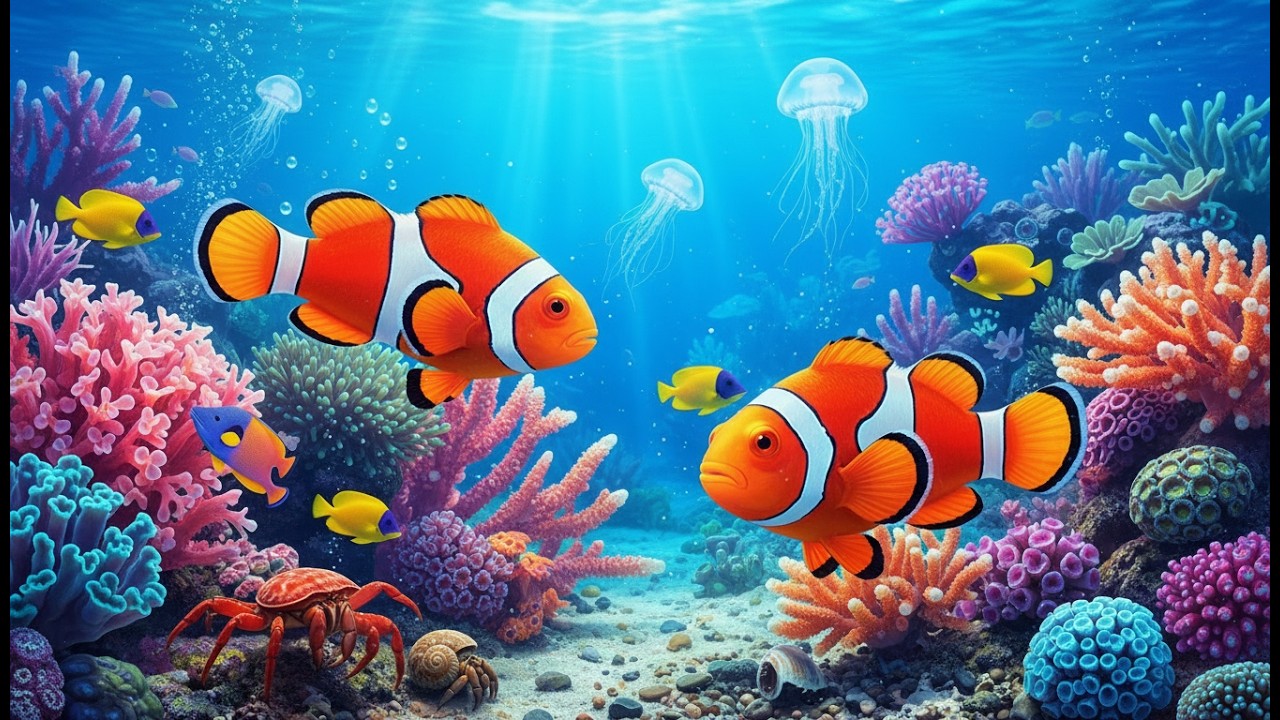 Relaxing Tropical Aquarium 4K 🐠 Peaceful Fish Tank Ambience