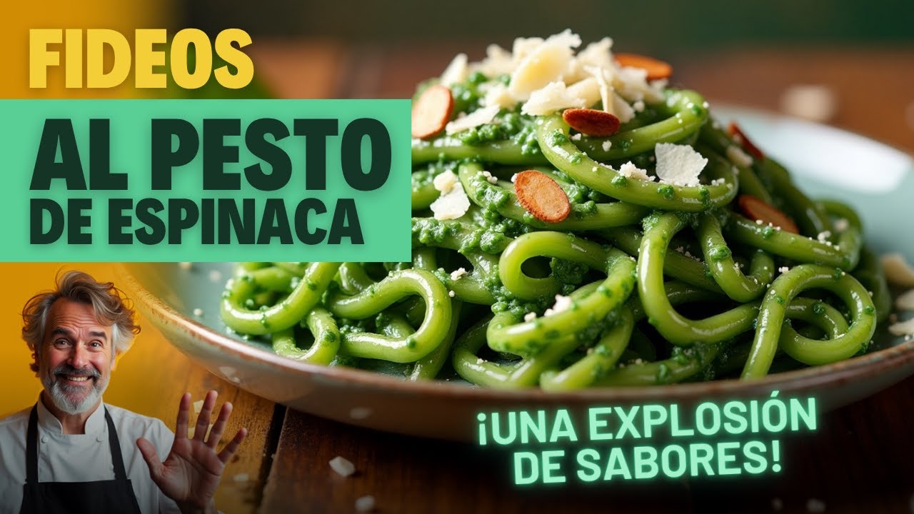 ¿Cómo hacer PASTA CON PESTO DE ESPINACAS? ¡Fácil y Rápido de Hacer!