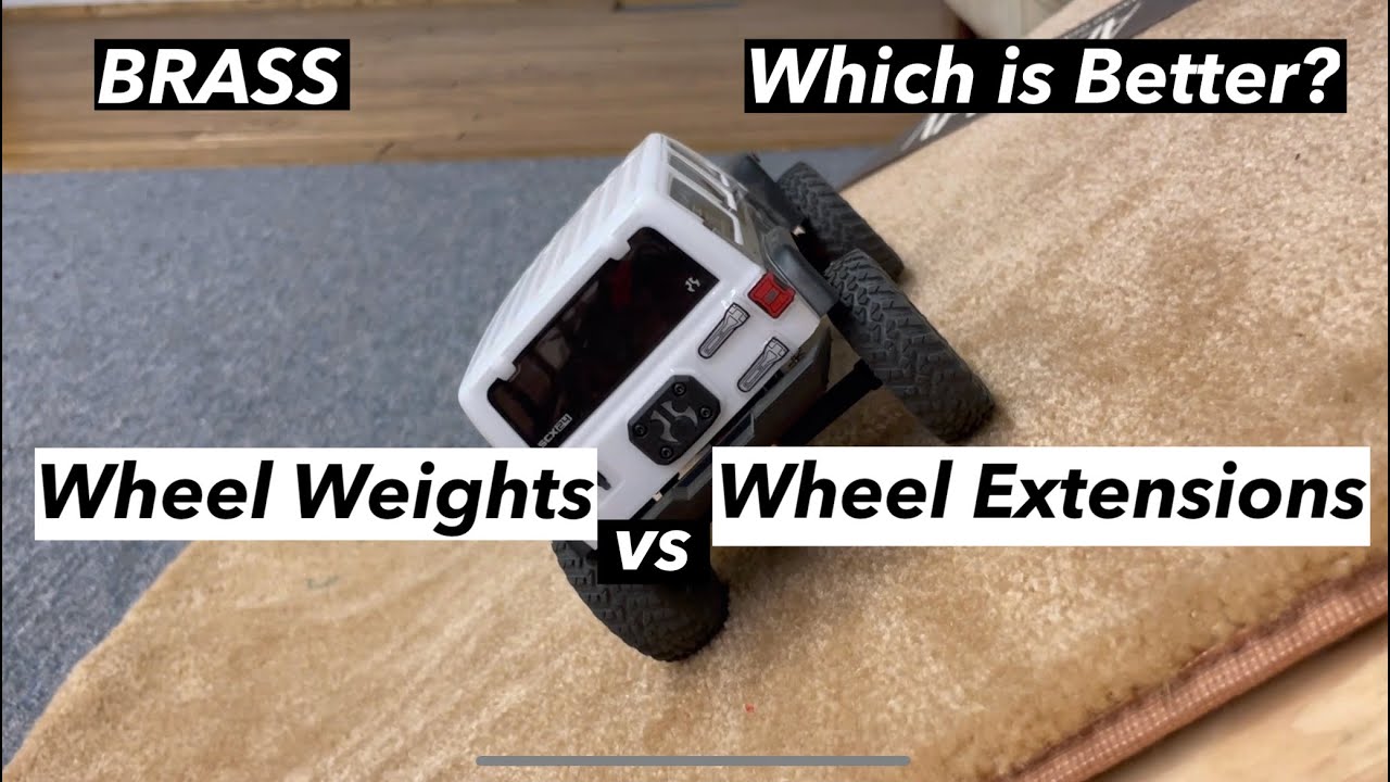 SCX24 brass wheel spacers weights and diff covers upgrade Part 2