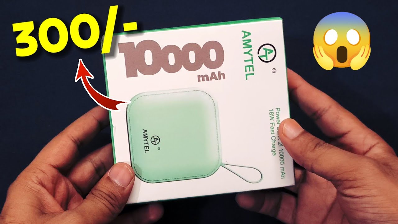 Cheapest Power Bank Under 300 || Amytel power Bank 10000mah Mini Pocket Size || Flipkart