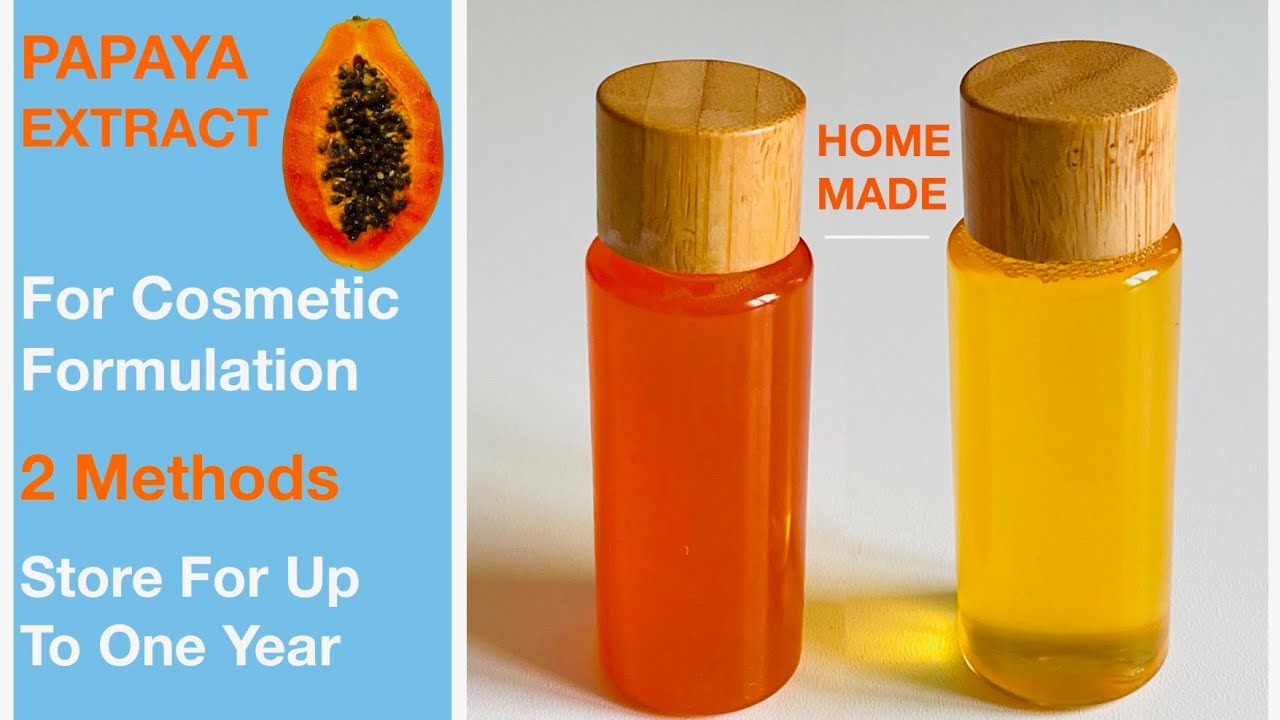 How To Make 3 Ingredients PAPAYA EXTRACT  (Store For Up To A Year) 2 Methods/ Cosmetics Formulation