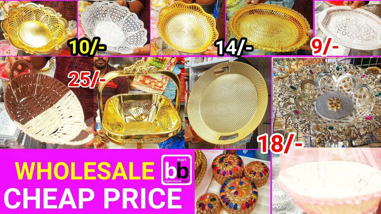 Beautiful Fruit Baskets & Gift Trays With Price  #begumbazar #plastic items @ Rs. 10/-Only