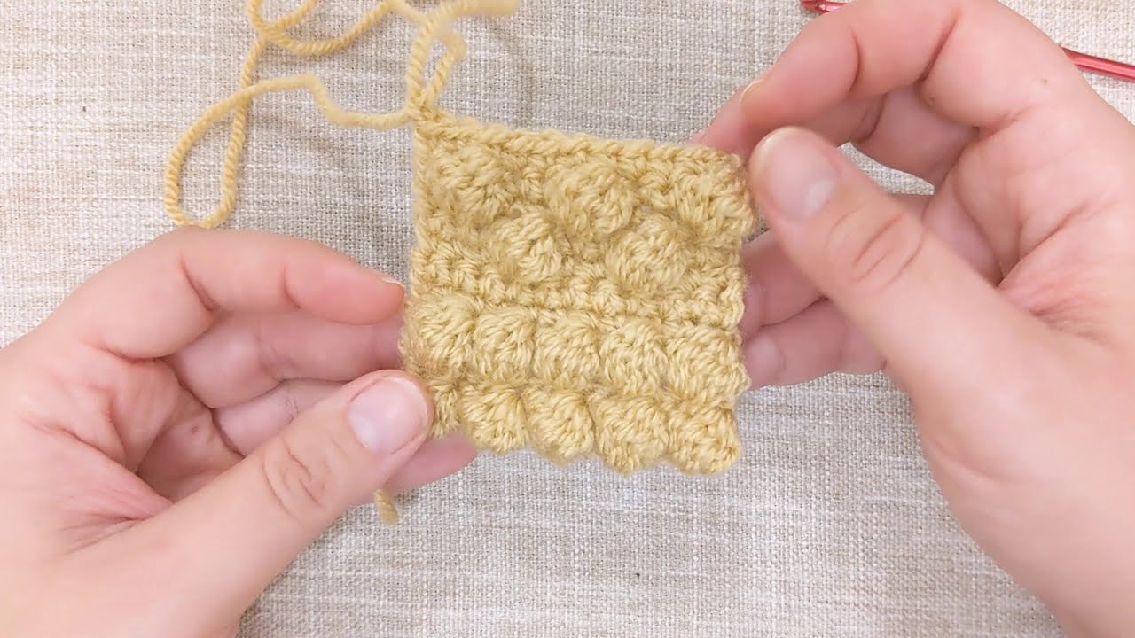 Crochet Bobble Stitch Tutorial (US terminology) Step by step tutorial