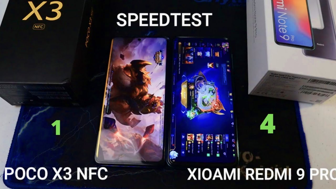POCO X3 NFC VS REDMI NOTE 9 PRO + SPEEDTEST