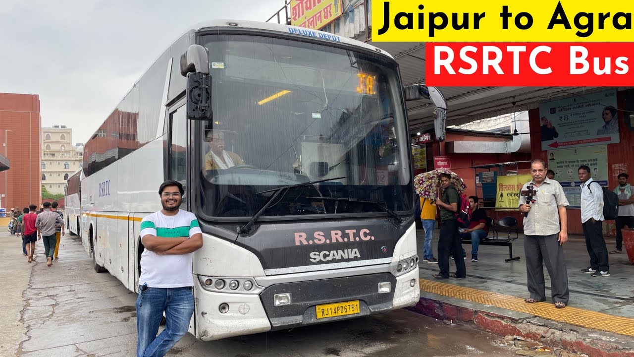 Jaipur to Agra SUPER LUXURY Bus by RSRTC | Scania Metrolink Rajasthan Roadways | Best bus for Agra