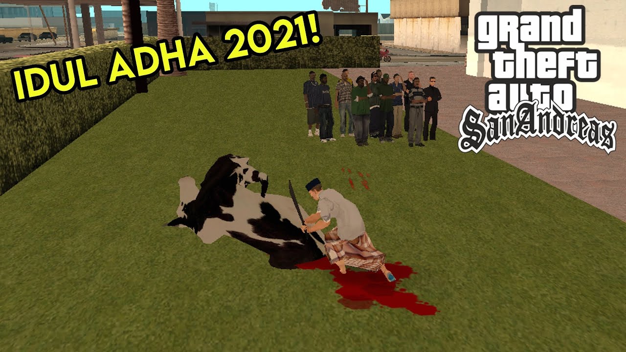 UCOK KURBAN MENYEMBELIH SAPI & KAMBING WAKTU IDUL ADHA DI GTA SAN ANDREAS DYOM!