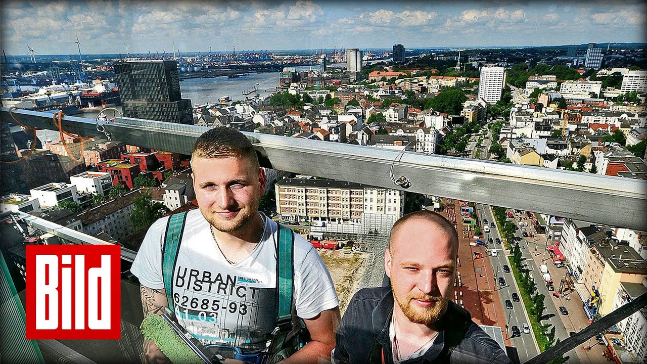 Tanzende Türme: Fensterputzen in 75 Metern Höhe