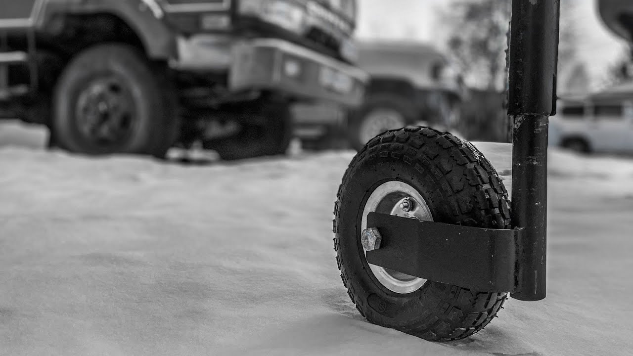 Подкатное колесо для прицепа своими руками.