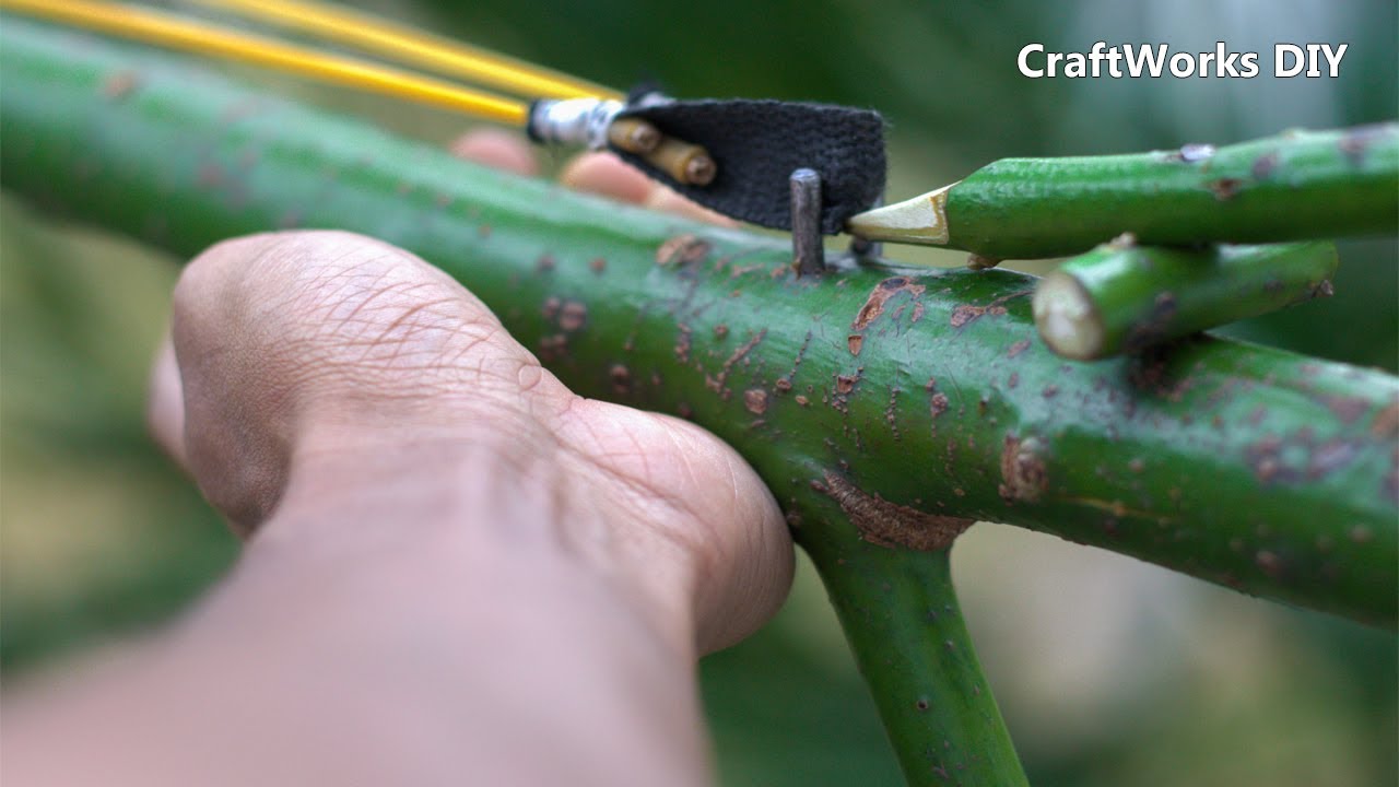 How To Make Wooden Slingshot Toy | Simple Trigger Mechanism  #diy #bamboo  #slingshot #trigger
