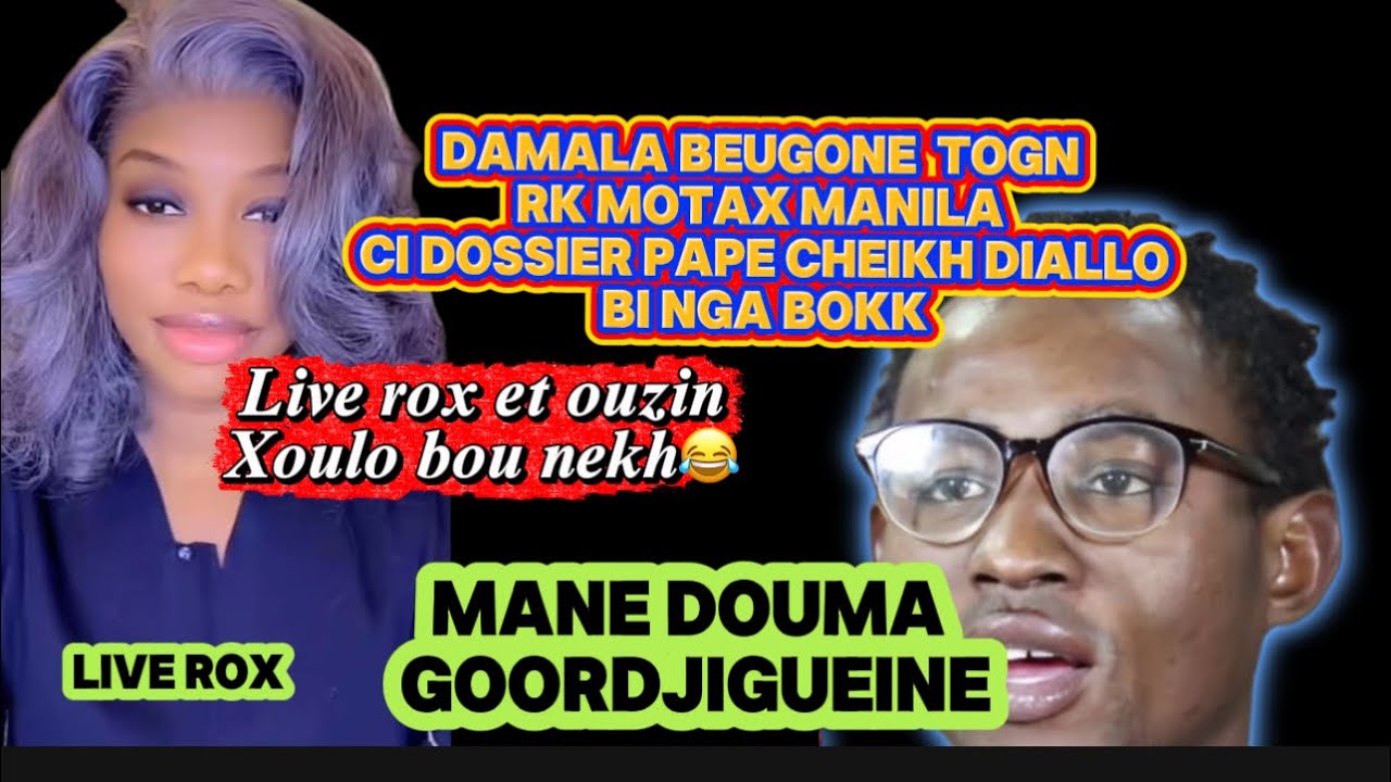 En live rox demande pardon à ouzin après l’avoir cité dans le dossier de pape cheikh diallo et ci