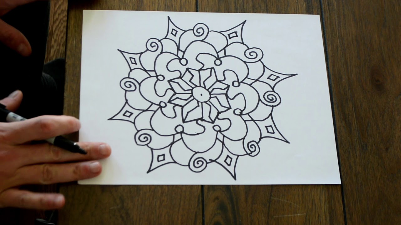 How to draw a Mandala freehand