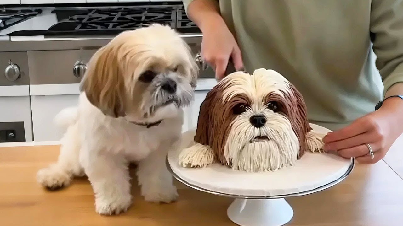 Реакция собаки и кошки на разрезание торта 🐶😹