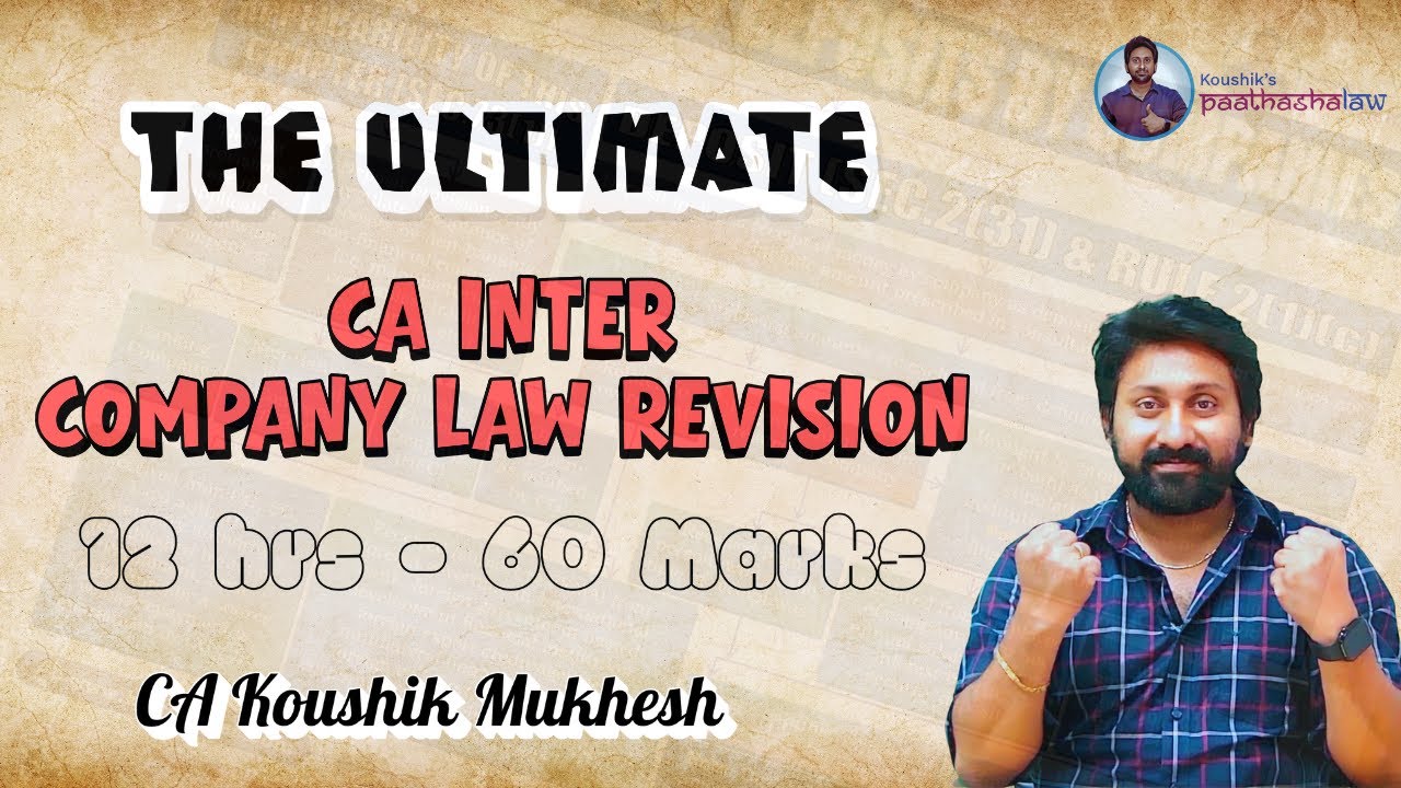 THE ULTIMATE COMPANY LAW 📖 REVISION FOR CA INTER - CHARTS REVISION 🔥 ✅