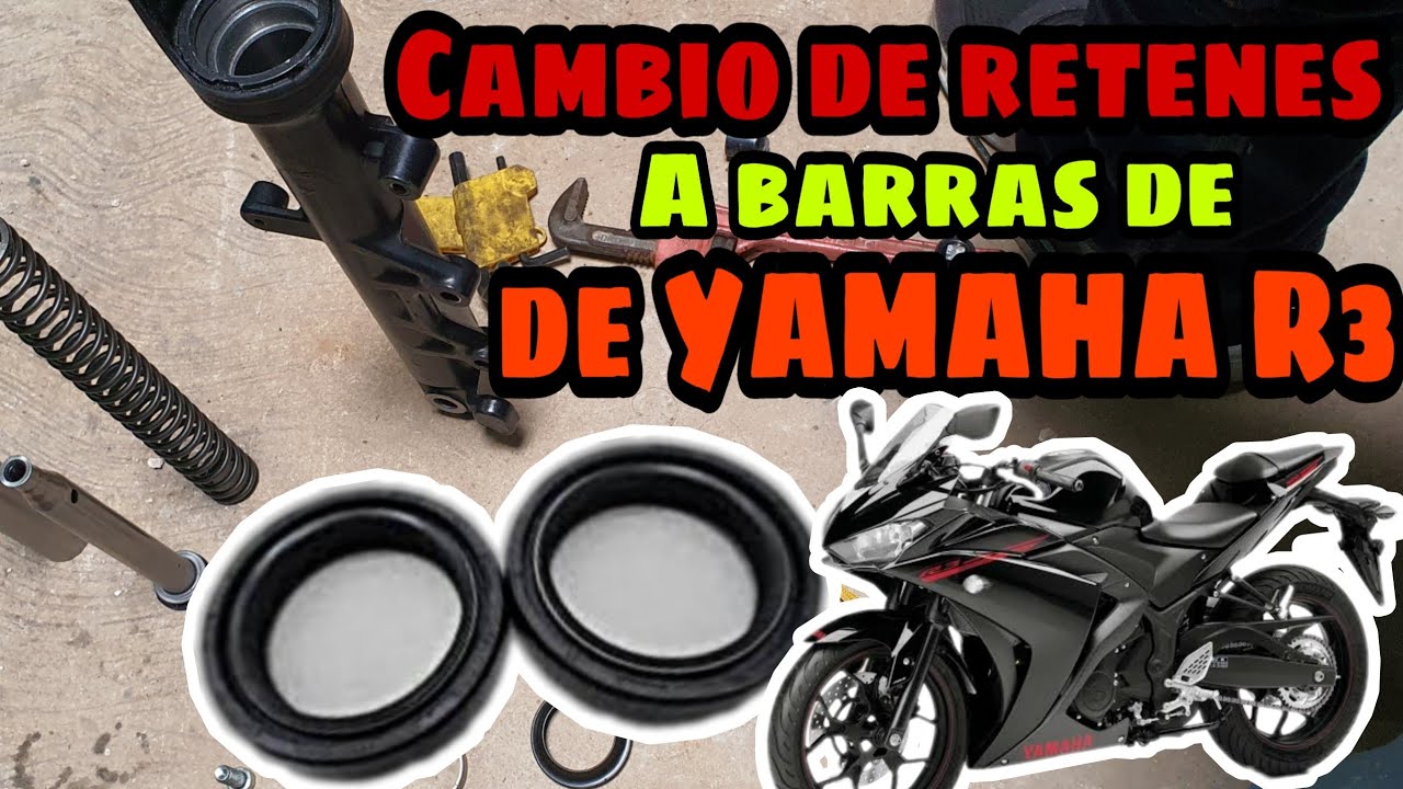 Como cambiar los retenes de la suspencion delantera(Barras) a Yamaha R3// TUTORIAL