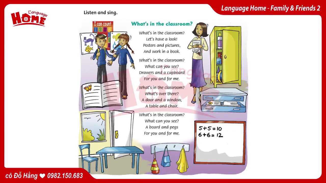FAMILY & FRIENDS 2: Unit 1- Lesson 3: Listen & sing PAGE 8