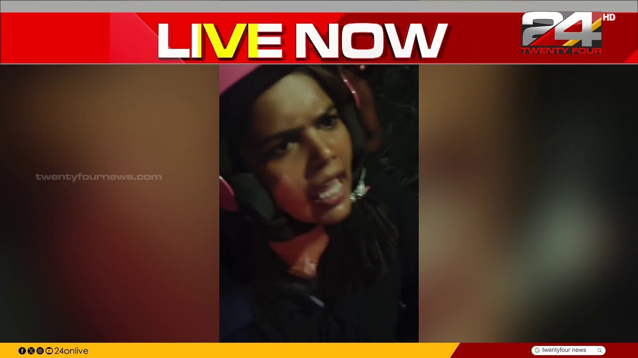 തിരുവനന്തപുരം കരകുളത്ത് നടുറോഡിൽ യുവതിയുടെ പരാക്രമം