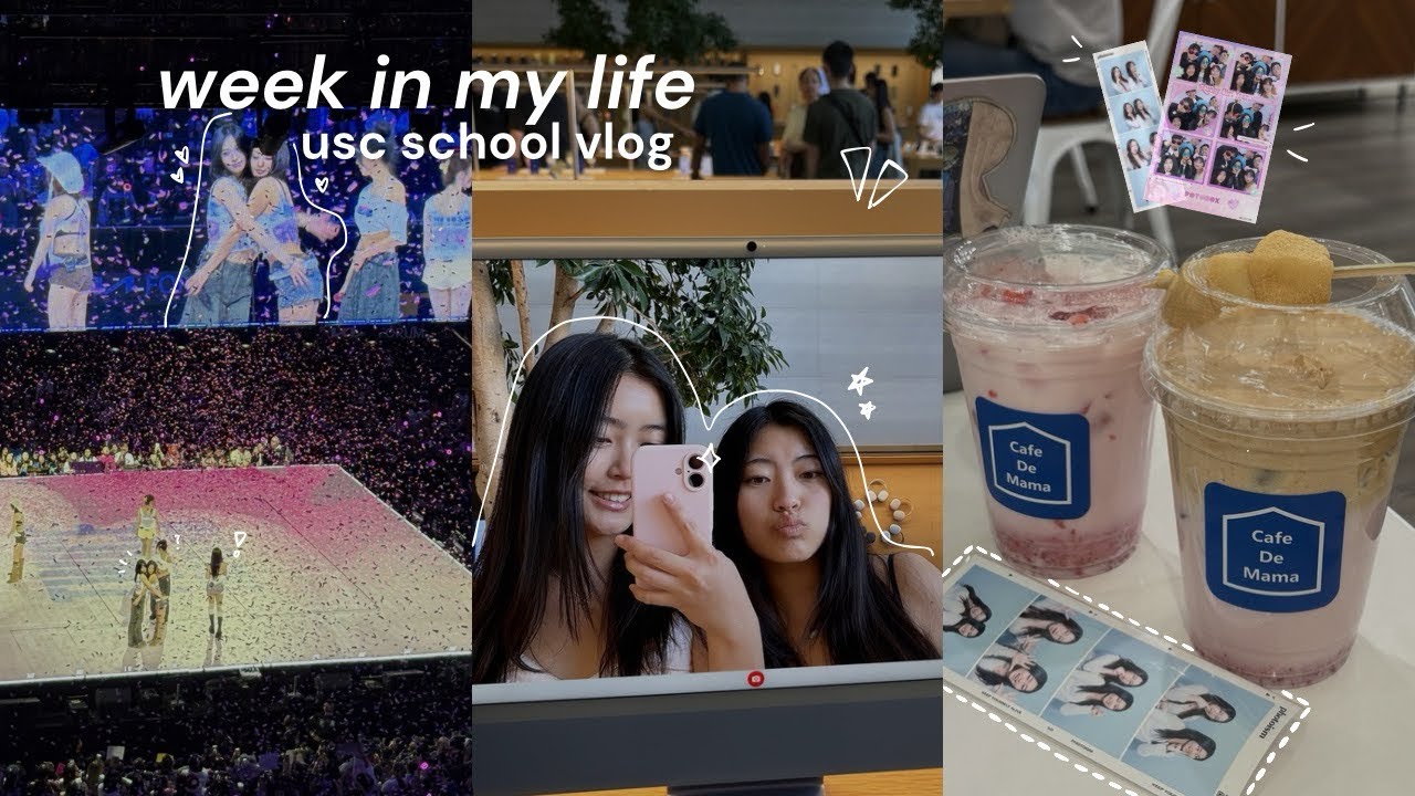 usc vlog ❤️💛: twice concert, karaoke, shopping @ the grove