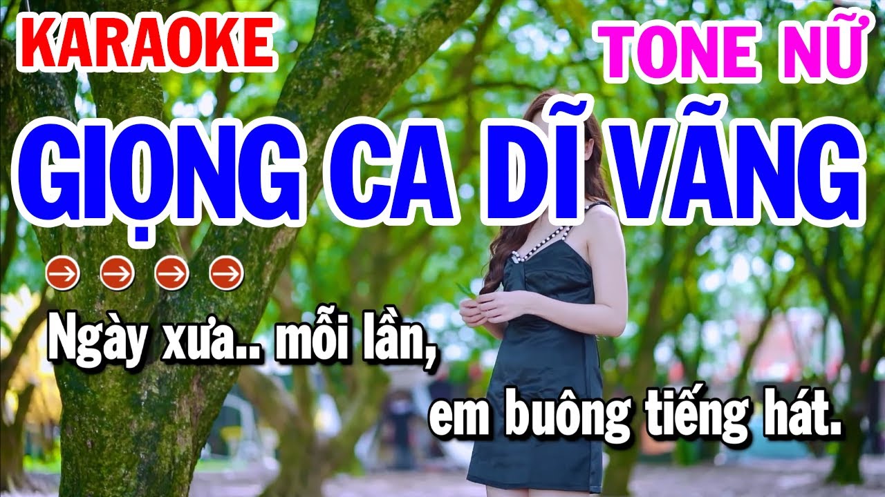 Karaoke Giọng Ca Dĩ Vãng Tone Nữ Nhạc Sống | Karaoke Minh Kha