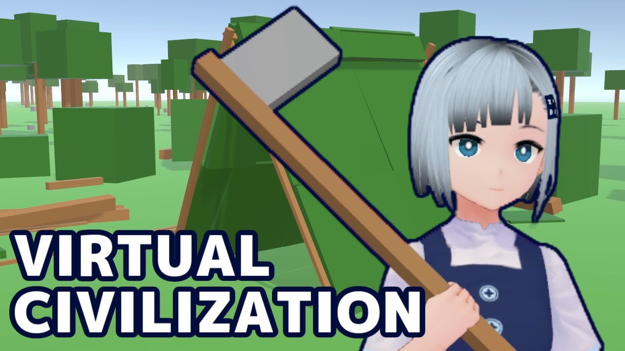 仮想世界で文明を作る（石斧・建築編）