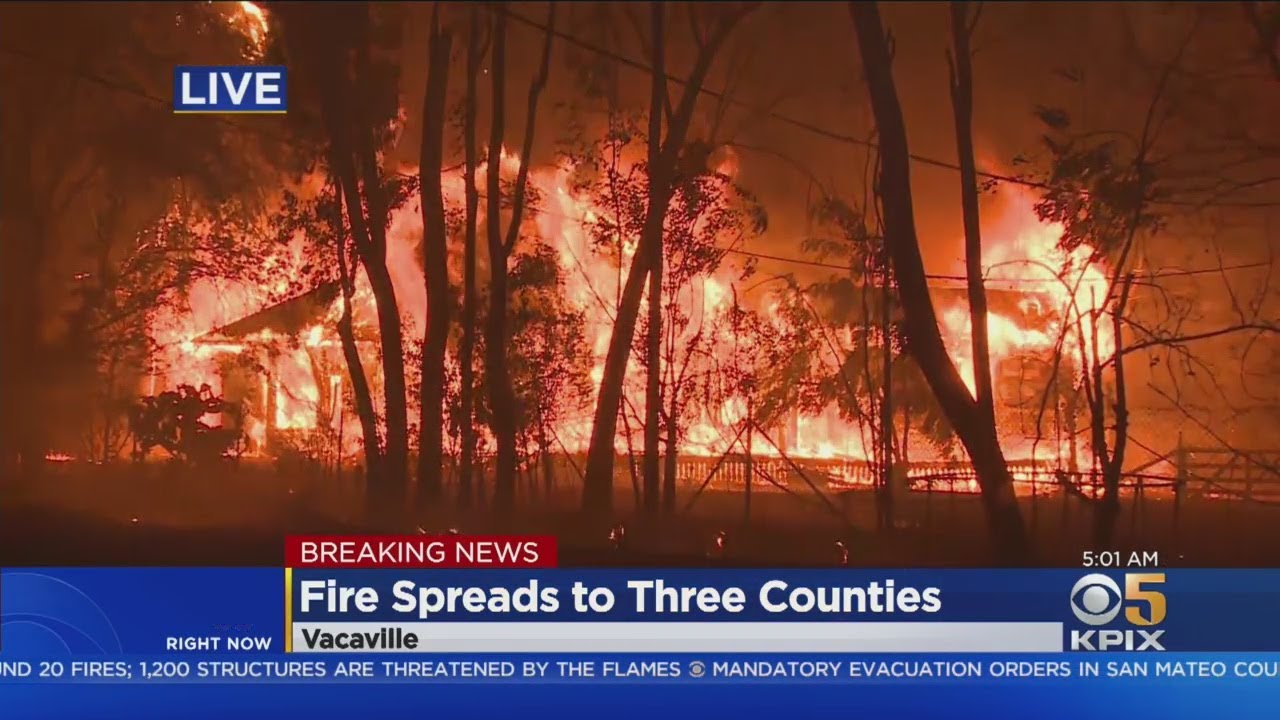 HOMES BURNING IN VACAVILLE: KPIX 5's Kiet Do reports from wildfire devastating neighborhoods in Vaca