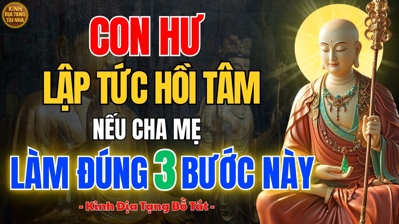 Địa Tạng Vương Bồ Tát Dạy 🙏 Cha Mẹ Làm Đúng 3 Bước Này, Con Dần Thay Đổi, Gia Đạo Nhẹ Nghiệp