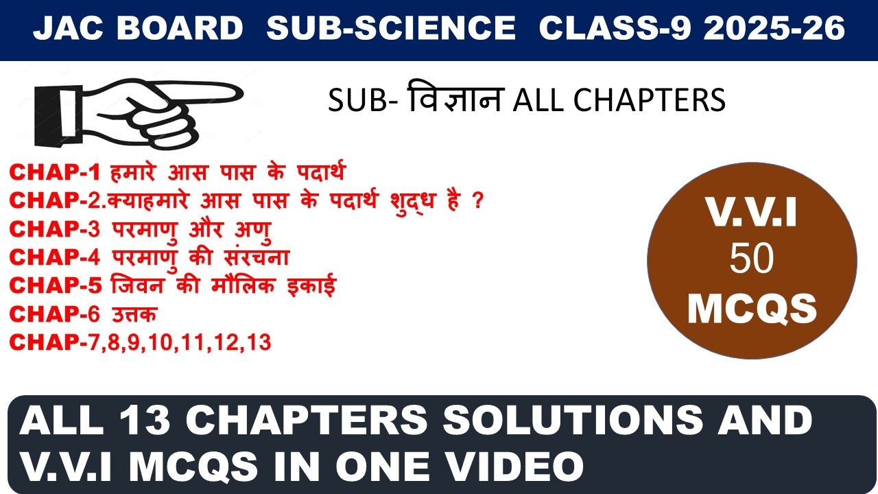 कक्षा 9 विज्ञान | सभी अध्याय एक साथ | Physics • Chemistry • Biology | Complete Class 9 Science