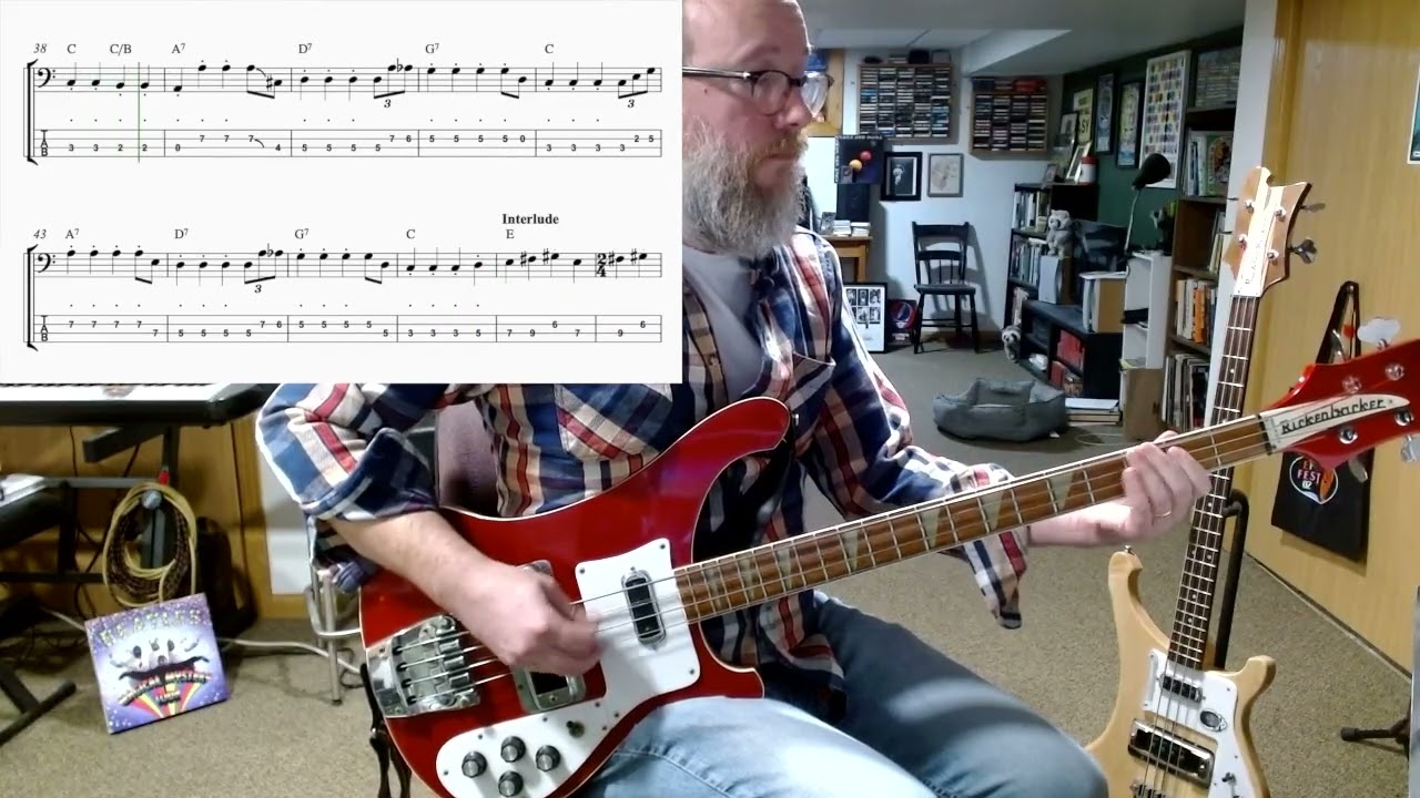 Your Mother Should Know - Beatles Bass Cover - Paul McCartney's Bass Line