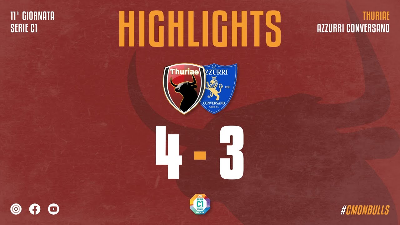 HIGHLIGHTS  THURIAE - AZZURRI CONVERSANO | SERIE C1- PUGLIA 2024/25