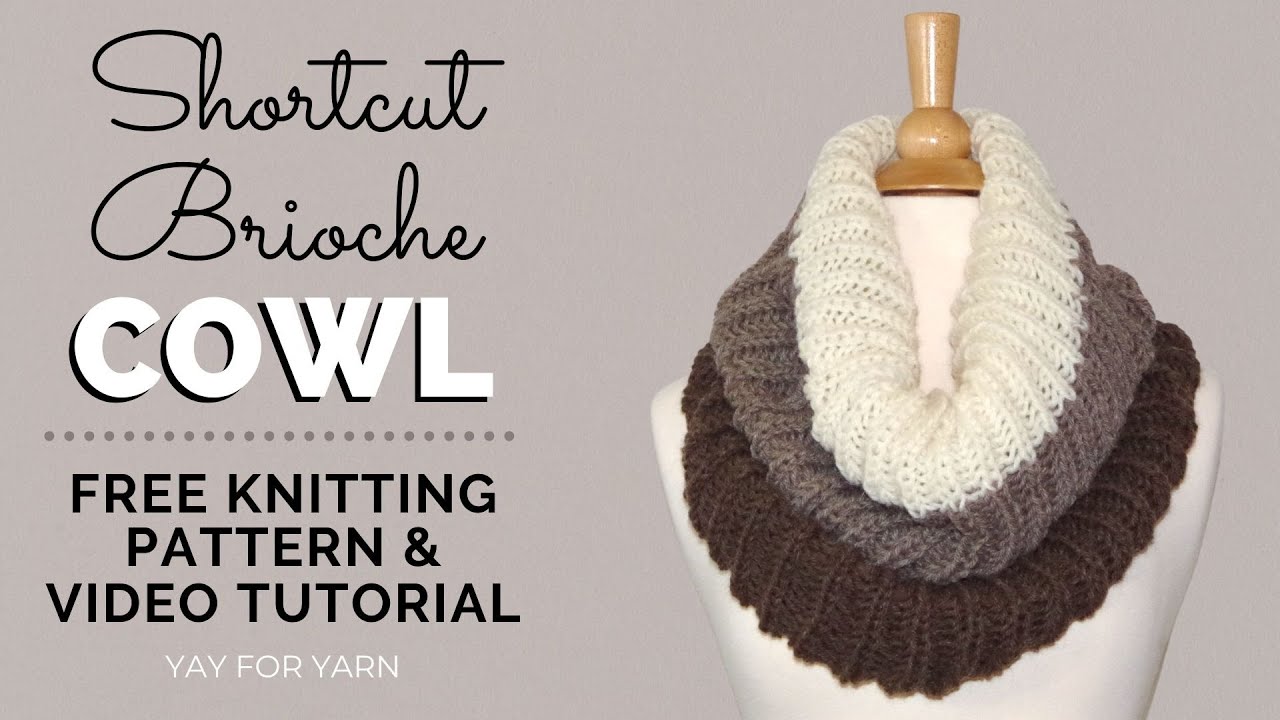 How to Knit an Easy Brioche Cowl in SHORTCUT Brioche Stitch - Free Knitting Pattern by Yay For Yarn