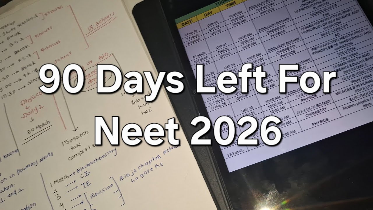 90 days left|starting from zero|neet dropper plan |neet 2026| just discipline and consistency 
