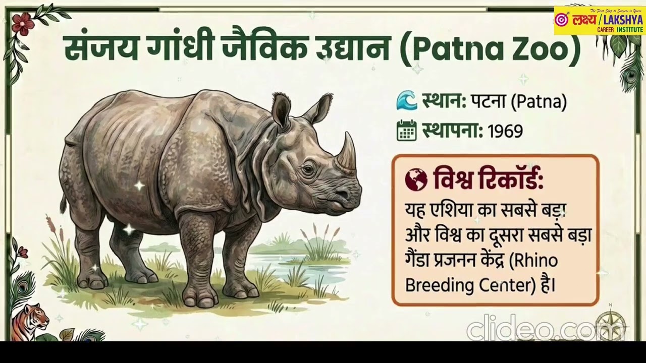 बिहार के प्रमुख वन्यजीव अभयारण्य एवं पक्षी विहार  Bihar Wildlife Sanctuary GK