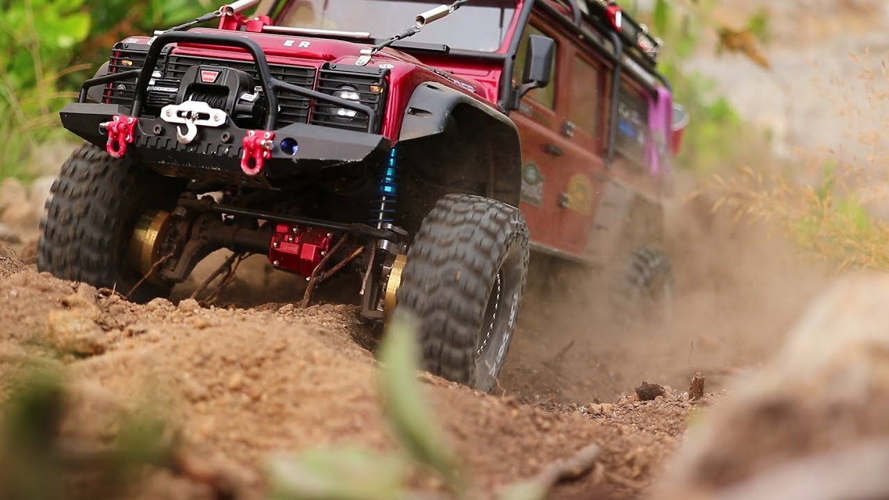 [Traxxas] TRX-4 Red Defender Mountain bike trail