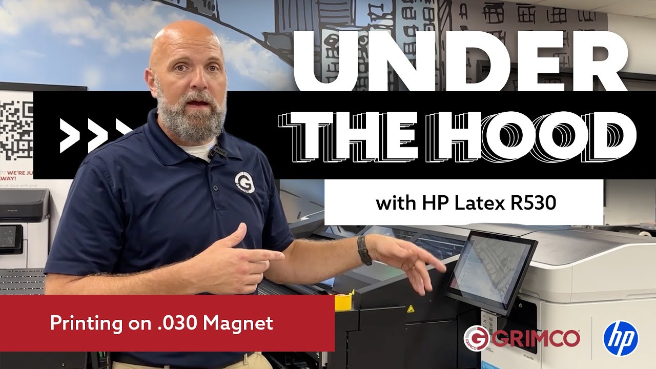HP Latex R530: как печатать рулонный магнит .030 — полное описание рабочего процесса