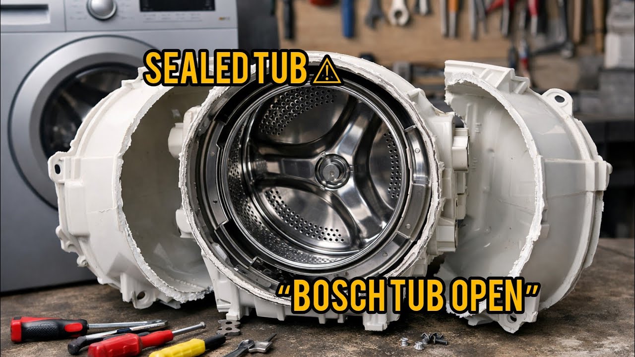 Bosch Front Load Washing Machine Sealed Tub Opening | For Repair Reference Only🔧