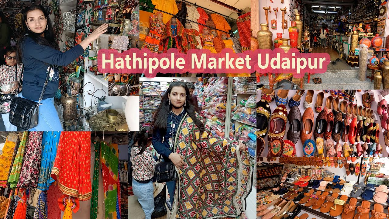 Udaipur | Hathipole market || Best collection Bandhej Kurti, Duptta, jutties, home decor