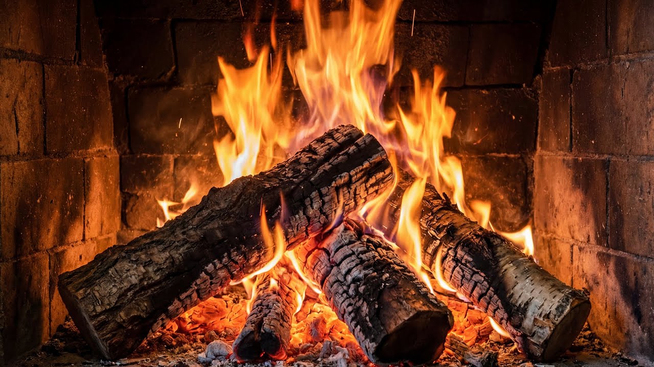 🔥 Fireplace Classic 4K. Cozy Fire with Crackling Fireplace Sounds. Fireplace 4K UHD