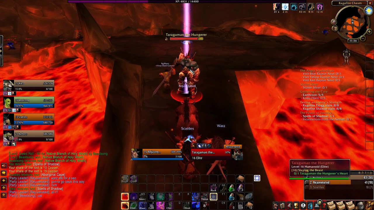 Classic WoW | Ragefire Chasm Druid Tank PoV