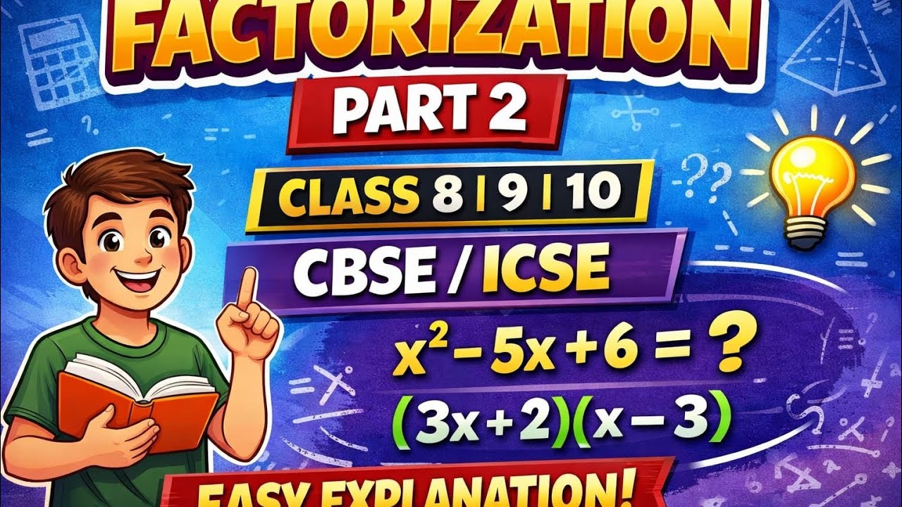 Factorization class 8, 9,&10 CBSE ICSE Math