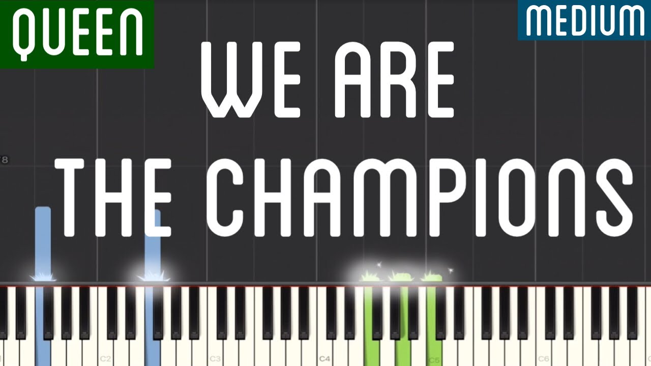 Queen - We Are The Champions Piano Tutorial | Medium