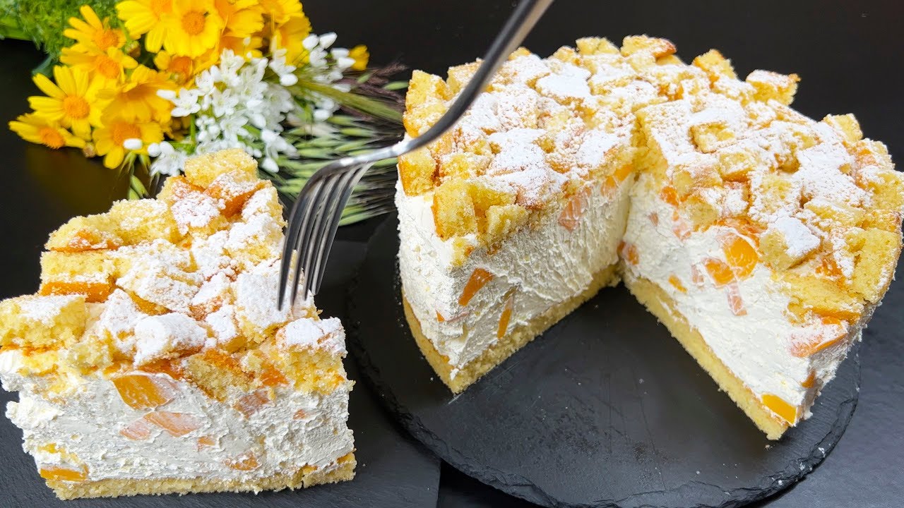 MIMOSA Torte 🌾🌾! Einfach und schnell  Kuchen mit ORANGE CREME 🍊 Jeder liebt!
