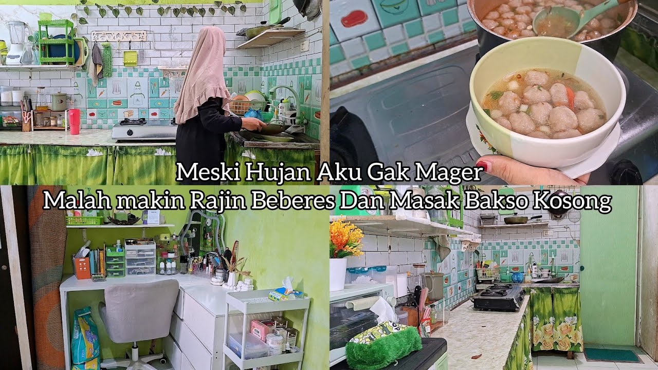 Meski Hujan Tetap Semangat Beberes Dan masak || Rutinitas irt Diwaktu Hujan
