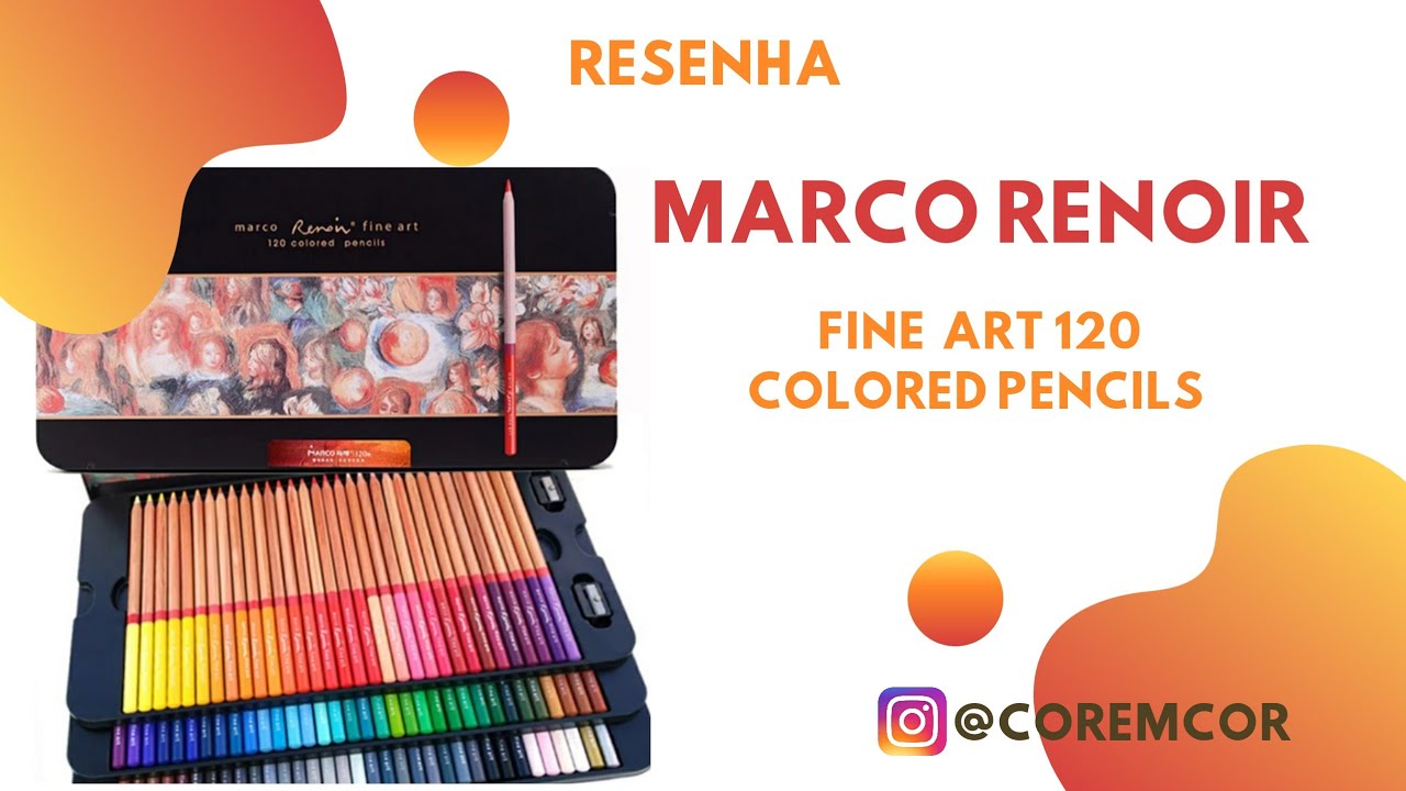 Resenha lápis de cor Marco Renoir fine art 120 cores