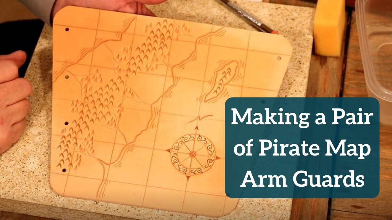 Making a Pair Of Pirate Map Arm Guards